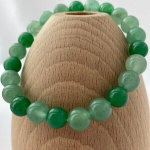 GREEN Aventurine Quartz Stretch Bracelet